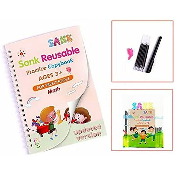 Number Book with Pen Childrens Exercise Manual The Print Handwiriting Workbook Magic Exercise Book Copybook for Kids Reusable Writing Practice Book Number Book with Pen Childrens Exercise Manual The Print Handwiriting Workbook Magic Exercise Book Copybook for Kids Reusable Writing Practice Book